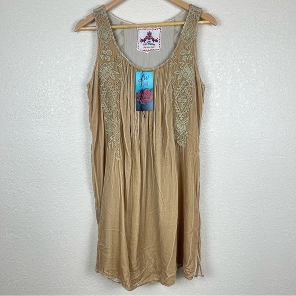 Johnny Was Silk Blend Velvet Sleeveless Embroidered Tunic Dress Size Small Women - Picture 1 of 9